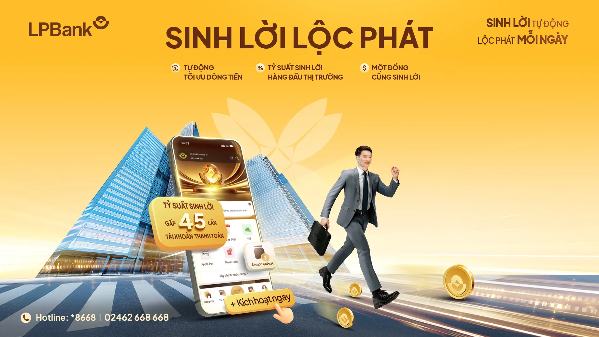Sinh lời Lộc Phát 2.0: Tài khoản thanh toán “đẻ lãi” tới 4,5%/năm – mức sinh lời tốt nhất thị trường hiện nay